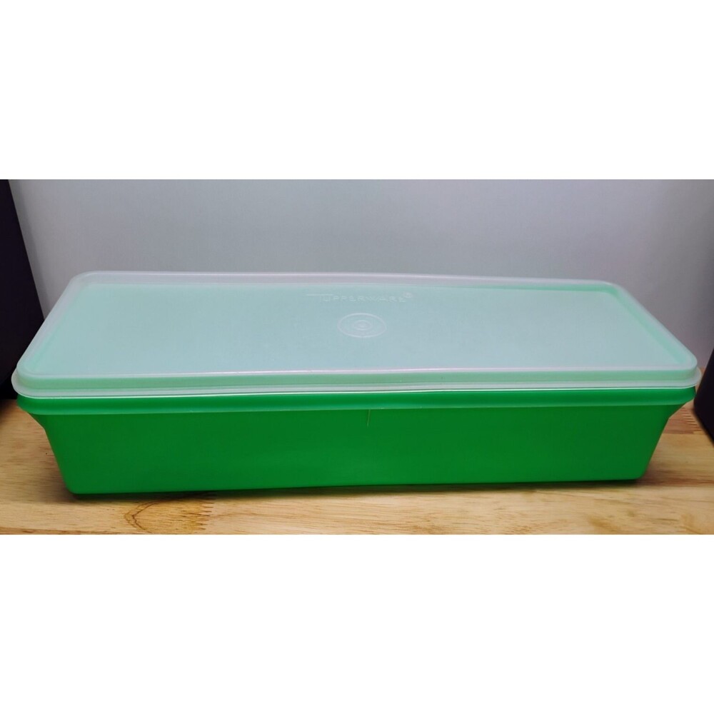 Tupperware Vintage Jadeite Green Veggie Celery Keeper 782-5 Lid 784-4 No Tray